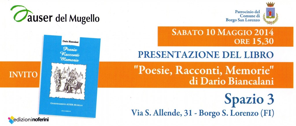 Presentazione libro Dario Biancalani 10 maggio 2014